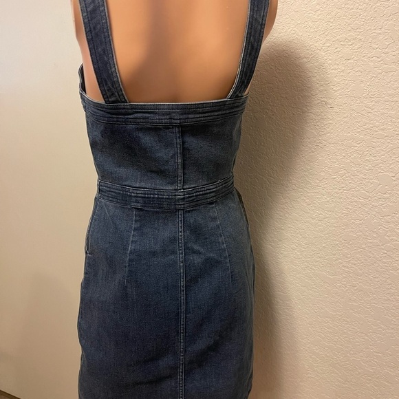 𝅺express jean button up sleeveless dress size XS - Picture 4 of 8